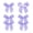 Purple, variant on Uxcell 6Pcs Mini Grosgrain Ribbon Bow 2" Self Adhesive Flower Bows Red