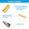thumbnail image 3 of Uxcell 20Ga/0.8mm 16.4Ft Soft Bendable Gold Plated Brass Square Wire, 18K Gold, 3 of 5