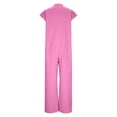thumbnail image 4 of POIUYTR Women Cotton Linen 2 Piece Sets Summer Lapel Cap Sleeve Button Shirts Loose High Waist Wide Leg Pants Trendy Comfy Outfits, 4 of 6