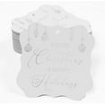 thumbnail image 2 of Inkdotpot Pack Of 50 Real Silver Foil Bracket Shape Paper Tags Merry Christmas & Happy Text Favor Hang Tags, 2 of 7