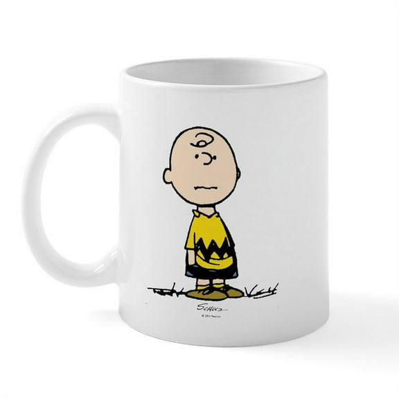 CafePress - Charlie Brown Large Mug - 11 oz Ceramic Mug - Novelty Coffee Tea Cup