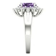thumbnail image 3 of 2.72 ct Oval Cut Simulated Alexandrite Halo Engagement Ring for Women in 18K White Gold, 3 of 5