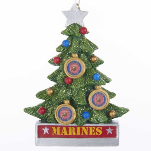 United States Marines "Semper Fidelis" Metal Ornament by Kurt S Adler 