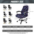 thumbnail image 6 of Xoenoiee Galaxy Butterfly Pattern Office Chair Cover Elastic Computer Chair Cover Thick Stretchable High Back Desk Chair Covers for Universal Large Boss Rotating Chair, L, 6 of 6
