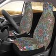thumbnail image 2 of Pofeuu Snowflake Colorful Print Automotive Car Seat Covers Flat Cloth Full Set Seat Covers,Car Seat Covers front seats for Cars Trucks and SUVs(Two packs), 2 of 7