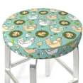 thumbnail image 3 of Disketp Chicken Laying Eggs Funda Redonda para Taburete, Funda de Cojín para Silla de Bar Suave y Elástica-12 inch, 3 of 7