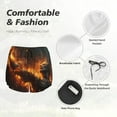 thumbnail image 4 of Hirioo Cool Fire Man for Women's Double Layer Athletic Shorts High-Performance Gym Shorts with Inner Pocket, Elastic Waistband-X-Large, 4 of 7