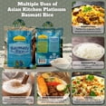 thumbnail image 2 of Asian Kitchen Platinum White Basmati Rice Extra Long Aged 10lbs (4.54kg) ~ All Natural | Vegan | Gluten Friendly | Indian Origin, 2 of 10