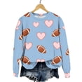 thumbnail image 2 of jjayotai Women’s Football Print Sweatshirt Crewneck Oversized Long Sleeve Pullover Tops Gameday Sweatshirts, 2 of 6