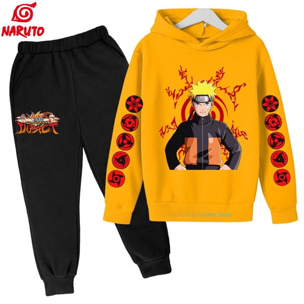 Naruto Spring Boys Stitch 2pcs sets Baby Boys Girls Clothes Hoodie + Pants Kids Sport stitch Suit Stich Sweatshirts Sport Suit160 Gao Jinjia LED