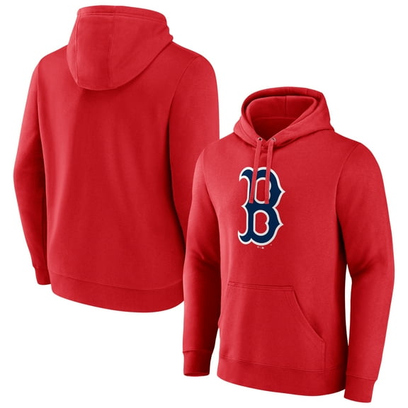 Men's Red Boston Red Sox Official Logo Pullover Hoodie