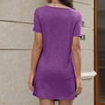 thumbnail image 5 of Sevevn Women's Short Sleeve Ruched Casual Summer Dress Bodycon Midi Dress Side Draw-String Dress Crew Neck Dresses, 5 of 6
