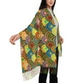 thumbnail image 4 of Honeii Colorful Circle Print Scarf Oversized Scarf Tassel Fall Winter Thick Scarf Warm Shawl Women,Women's Scarves & Wraps, 4 of 8
