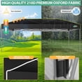 thumbnail image 4 of COBIZI 10x20 Pop up Canopy Tent Easy up Canopy for Outside Instant Portable Waterproof Party Canopy Tent for Summer Beach Garden Party Camping Outside with Air Vent,Reflective Strip,4 Sandbags,Black, 4 of 8