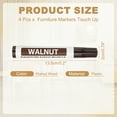thumbnail image 3 of 4Pcs Furniture Markers Touch Up, Furniture Repair Kit Wood Markers for Scratches Wood Floor Holes Tables, Walnut Wood, 3 of 7