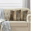 thumbnail image 2 of Taupe Throw Pillow Cover Pack of 2, Abstract Art Gallery Modern Decorative Cushion Cover for Bedroom Sofa Living Room(16 x 16 Inch,Taupe), 2 of 4