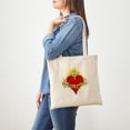 thumbnail image 5 of CafePress - Sacred Heart Tote Bag - Unisex Canvas Tote Bag, Beige, 1-Piece, 5 of 8