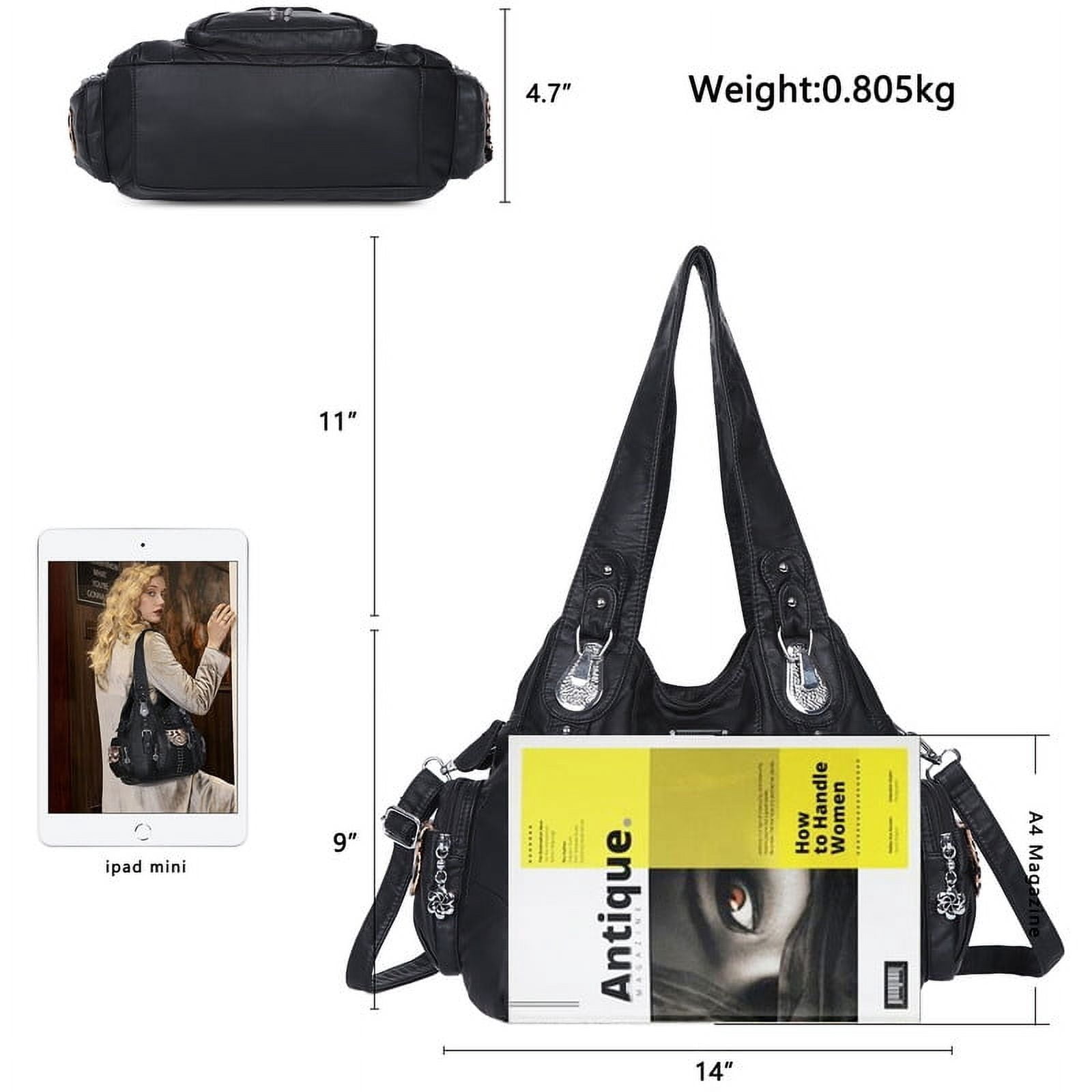 Angel Kiss for Women Large capacity Vegan Leather wallet and Handbags Crossbody Purses Multi pocket shoulder bag