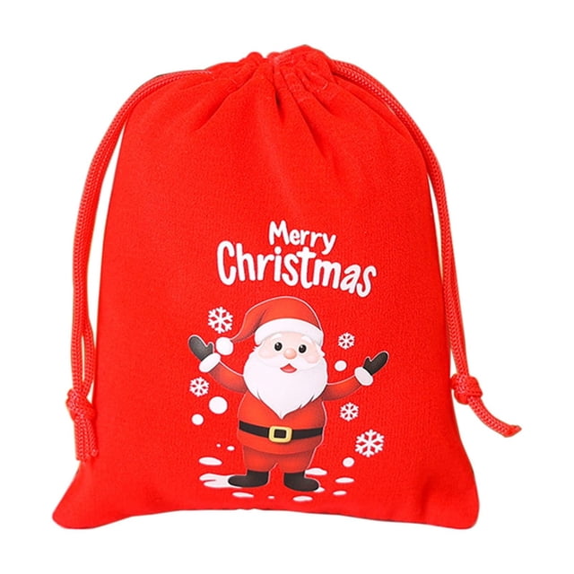 Christmas Gift Bags Bag Cookies Christmas Packaging Drawstring Red Candy Gift Velvet Large Christmas Gift Bags