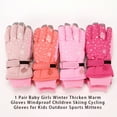 thumbnail image 4 of relayinert 1 Paire de Gants de Ski d'Hiver Froid pour Fille Gants de Sport Portables Mitaines Coupe-Vent Épaisses Rouges, 4 of 7