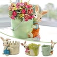thumbnail image 2 of Creative Cartoon Rabbit Flower Pot Mini Resin Bunny Planter Succulent Container Home Garden Desktop Decor, 2 of 8