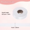 thumbnail image 3 of Uxcell 1-Pack Cinta de Sesgo Extra Ancha de Doble Pliegue, 1 Pulgada x 55 Yardas Cinta de Satén para Coser/Colchar/Dobladillar [Blanco], 3 of 6