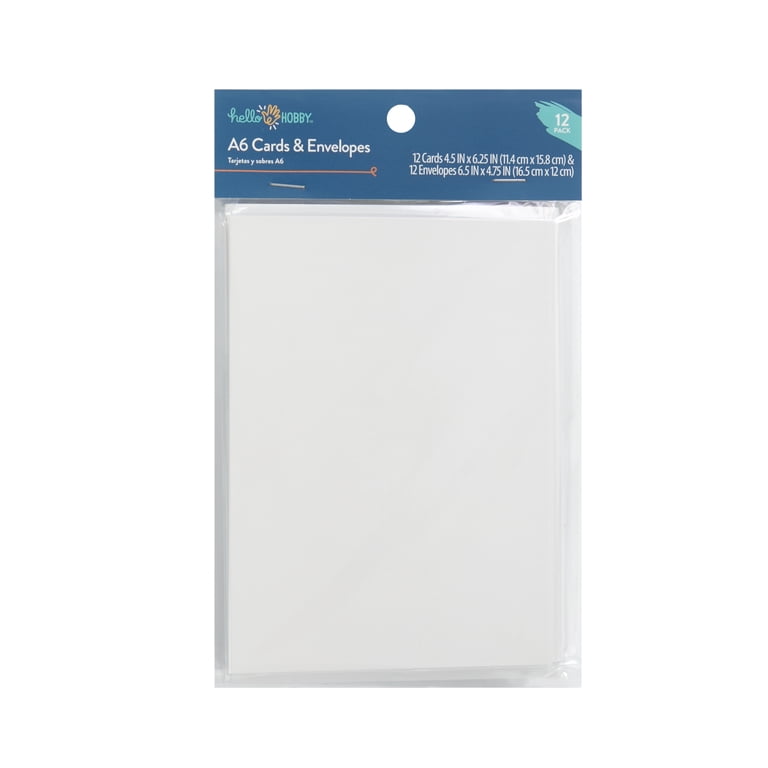 Hello Hobby Blank Greeting Cards with Envelopes, A6 (12 Count) photo 1