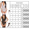 thumbnail image 2 of Conjunto de ropa interior de encaje sexy para mujer Ropa de dormir con cuello halter en V profundo-Blanco-2XL brillar Electrónica, 2 of 2