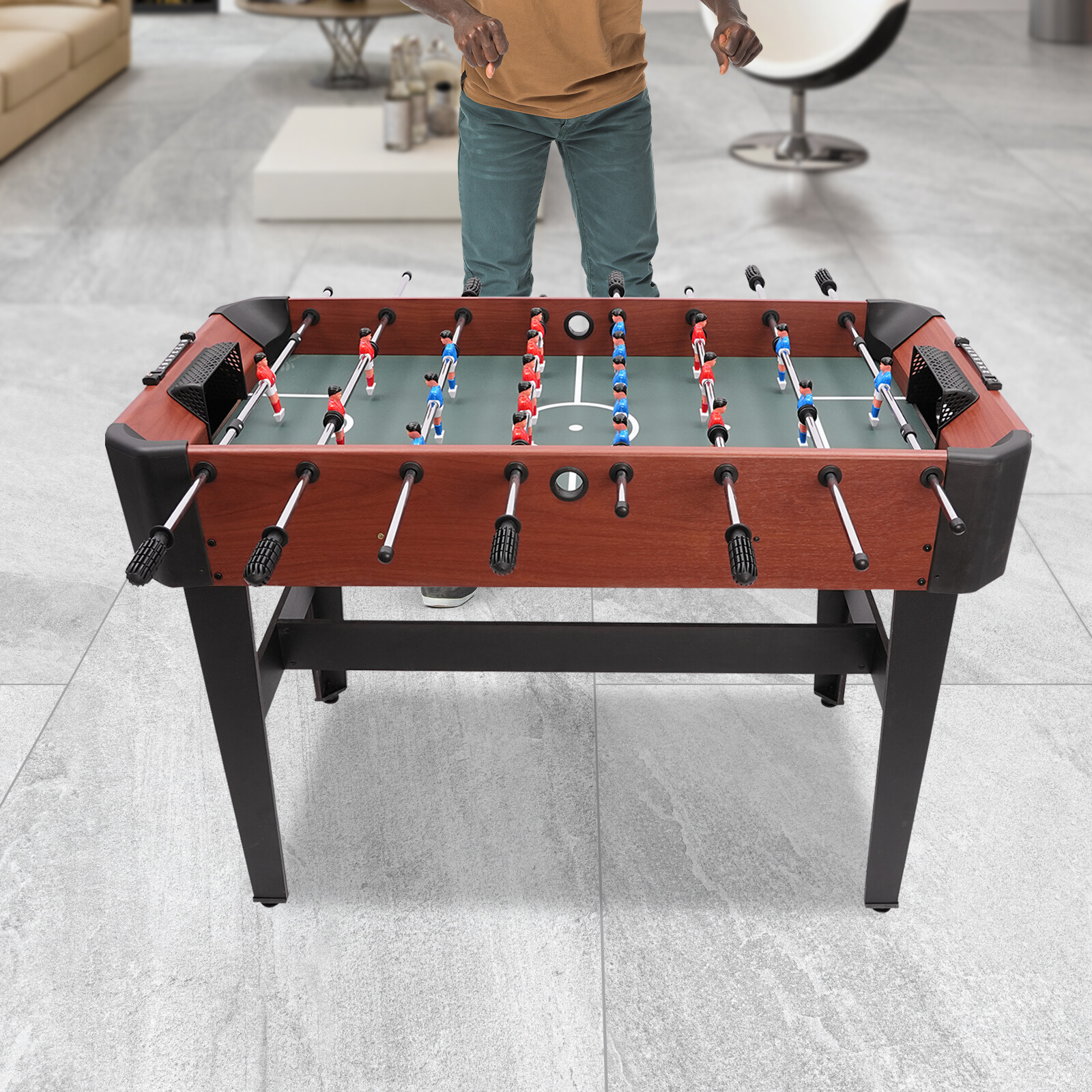 1 PCS 120*61*81cm/47.2*24*31.8in Foosball Table, Soccer Table Game, Foosball Game Table, suitable for placing in your home living room, game room or office break area, etc