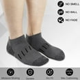 thumbnail image 5 of CAILDANL Mens Athletic Ankle Socks Moisture Wicking Cushion Running Low Cut Sock 6 Pack, 5 of 7