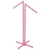 SSWBasics Hot Pink 2-Way Clothing Display Rack - Sleek Retail Clothing Rack with Slant Arms