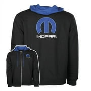 Mopar Omega Embroidered Logo Black / Blue Sweatshirt Hoodie Official Licensed (L)