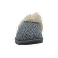 thumbnail image 3 of LAMO Womens Caroline Knit Scuff Slipper Shoes, Grey, US 7, 3 of 5