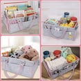 thumbnail image 4 of Baby Diaper Caddy Organizer for Girl Boy Large Nursery Storage Bin Basket Portable Holder Tote Bag for Changing Table and Car Baby Shower Gifts Newborn Essentials Baby Registry Must Haves Items, 4 of 6