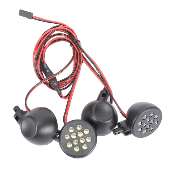 4 LED Lights Receiver Kit Plastic Shell Lotus Headlights for 1/5 BAJA Rovan King Motor 5B RC Car Parts Accessories