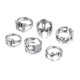 thumbnail image 2 of Conjunto De Anillos Vintage Para Mujer, Moda Retro Mariposa Amor Cabeza Hueso Hueco Hacia Fuera Anillos Para Nudillos, Regalos De Joyería Para Mujer 6 Uds Kearding AP005797-00, 2 of 6