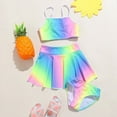 thumbnail image 6 of Hfolob Girls Swimsuit Toddler Kids 3 Piece Swimwears Tie Dye Bikini Bathing Suit Briefs Summer Girl Bikini Set Cute Elegant, 6 of 8