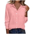 thumbnail image 2 of Blczomt Lightweight Womens Summer Blouses Pink Y2K Tees Dressy Ladies Tops,M, 2 of 5