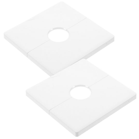 OUNONA 2pcs Solid Wall Plate Cover Blank Electrical Cover Plate Removable Adhesive Cable Pass Through Wall Plate With Hole For Outlet Plate