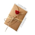 thumbnail image 3 of Vintage Kraft Paper Handmade DIY Greeting Cards Set - Dried Flower Embellished Blessing and Birthday Cards for Rustic, Wedding, Thank You, and Anniversary,Red, 3 of 3