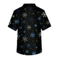 thumbnail image 4 of Wutalume Men's Casual Short Sleeve V-Neck Shirt, Christmas Print with Front Pocket, Lightweight Workwear Top for Carers, Nurses and Daily Wear,Black S, 4 of 5