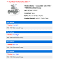 thumbnail image 2 of Window Motor - Compatible with 1980 - 1984 Oldsmobile Omega 1981 1982 1983, 2 of 2