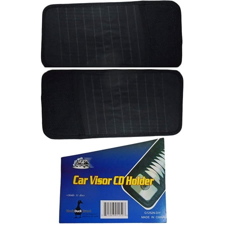 Visor Cd Dvd Holder - Car/Auto/Truck Sun Visor 11 CD or DVD Holder Organizer Holder Case (2 Pack)