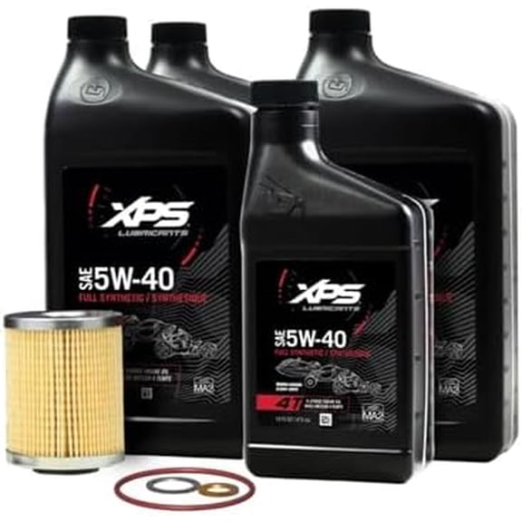 Can-Am New OEM 4T 5W-40 Full Synthetic Oil Change Kit, 9779256, 9779487