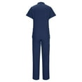 thumbnail image 7 of Brnmxoke Scrubs for Women Set - Stretch V-Neck Scrub Top & Jogger Pant with 8 Pockets Solid Color Short Sleeve Comfort Soft Nursing Uniform Navy,S, 7 of 7