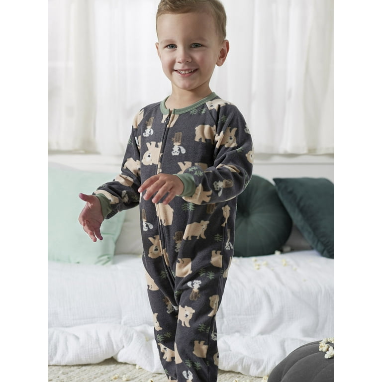 Gerber Baby Toddler Boy Microfleece Blanket Sleeper Pajamas 2