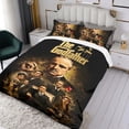 thumbnail image 3 of El Padrino Conjunto de sábanas temático, trío de piezas, cómodo y amigable con la piel, diseño único, regalo de decoración para el hogar para familiares, amigos y fans,135cm *200cm, 3 of 6