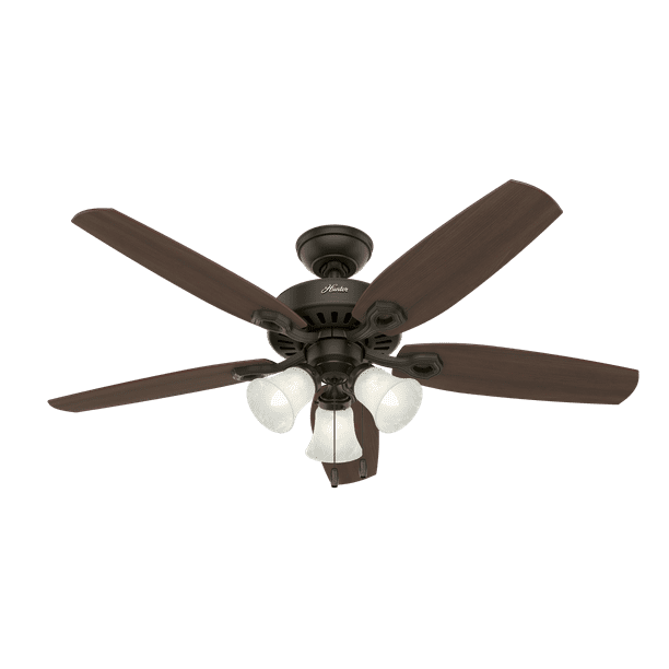 Hunter 52 Builder New Bronze Ceiling Fan With Light Kit And Pull Chain Com - Hunter 52 Ceiling Fan With 4 Lights