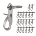 thumbnail image 1 of Elrswy Ganchos para colgar luces, ganchos de tornillo para colgar luces navideñas, alambre de luz y clips de luces LED de hadas, acero inoxidable, paquete de 20, 1 of 5