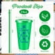 thumbnail image 2 of Paquete de 50 vasos de plástico inspiradores de 710 ml de Uiifan a granel, 2 of 7